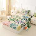thumbnail image 2 of jejeloiu Neutral Floral Twin Sheets For Girls,Warm Pattern Bedding,Beige Multi Color,3-Piece,1 Fitted Sheet and 1 Pillowcase, 2 of 6