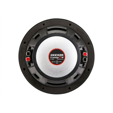 KICKER - CompR 8" Dual-Voice-Coil 4-Ohm Subwoofer - Black