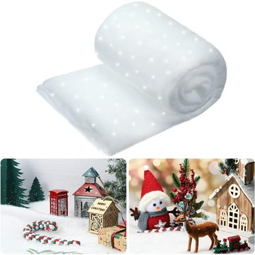 QZYL Fluffy Fake Snow - 1LB Cotton Christmas Snow For Village Displays, Tree Decorations & Craft Projects
