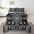 thumbnail image 3 of Manfei Retro Rustic Aztec Bedding Comforter Set,Vintage Boho Tribal Twin Comforter Sets,Gray Black Bedding Set For Men Women,Breathable Home Decor Reversible,2-Piece, 3 of 9