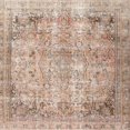 thumbnail image 1 of Ahgly Company Machine Washable Indoor Square Traditional Orange Salmon Pink Area Rugs, 3' Square, 1 of 7