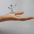 thumbnail image 4 of Real Metal Football UFO Alien Throwing a Hail Mary Pass Pewter Statue, 4 of 4