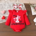 thumbnail image 6 of MEZZALL Jumpsuit Valentine's Day Baby Girl Onesie Long Sleeve Bodysuit Shorts And Socks Three Piece Cute Toddler Romper Playwear Trendy O-Neck Spring Child One-Pieces, 6 of 6