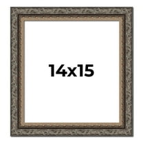 14x15 Frame Black Real Wood Picture Frame Width 2 inches | Interior Frame Depth 0.5 inches | Fitz
