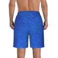 thumbnail image 3 of Naloa Blue Glitter Men's Beach Shorts, Surfing shorts, Swim trunks, Quick Dry Swim Trunks for Surfing Beach Fun - Small, 3 of 9