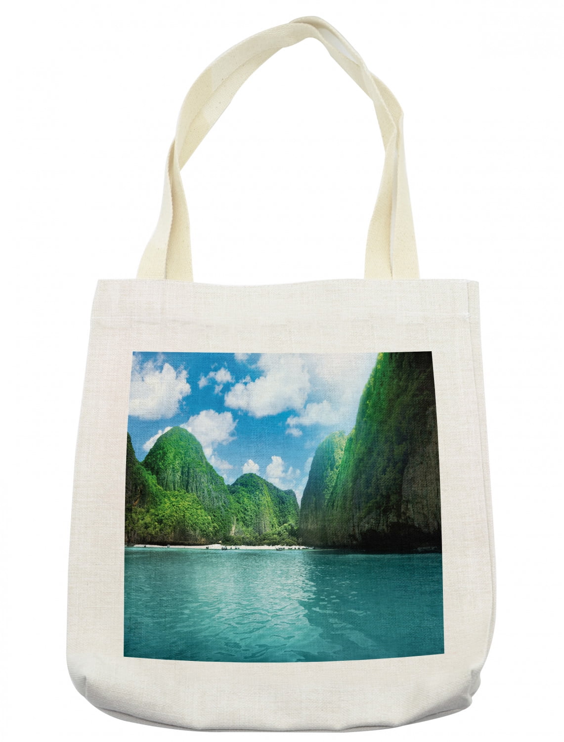 Colorful Tote Bag, Exotic Coast of Maya Bay at Phi Phi Ley Thailand ...