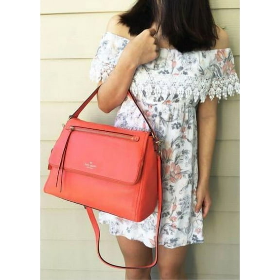 NWT Kate Spade Cobble Hill Toddy Bright Papaya Large Satchel Crossbody $378