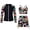 Black Flower, variant on Lanbubble Girls Swimsuit 3-Piece Zip Long Sleeve Rash Guard Bathing Suits Bikini Boyshort Set Summer Swimwear 9-10 Years