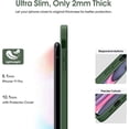 thumbnail image 4 of Liquid Silicone Case for iPhone 11 Pro, [Flat Edge Design] [Camera Protection] [Anti Fingerprint] 4 Layers Protect Scratch Proof Anti Drop Microfiber Phone Cover, 5.8", Green, 4 of 14