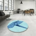 thumbnail image 4 of Ahgly Company Machine Washable Indoor Rectangle Transitional Blue Area Rugs, 7' x 9', 4 of 7