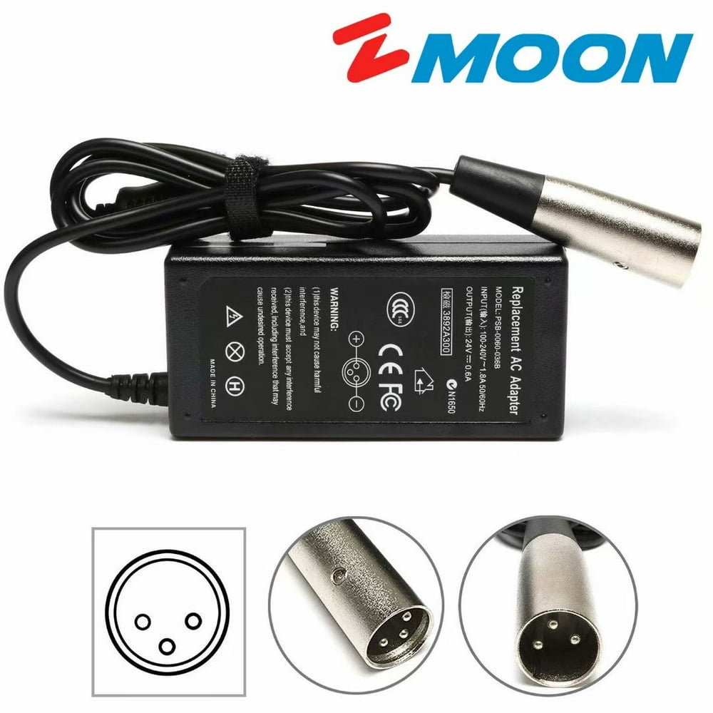 Zmoon Scooter Battery Charger Adapter for eZip 4.0 4.5 400 450 500 650