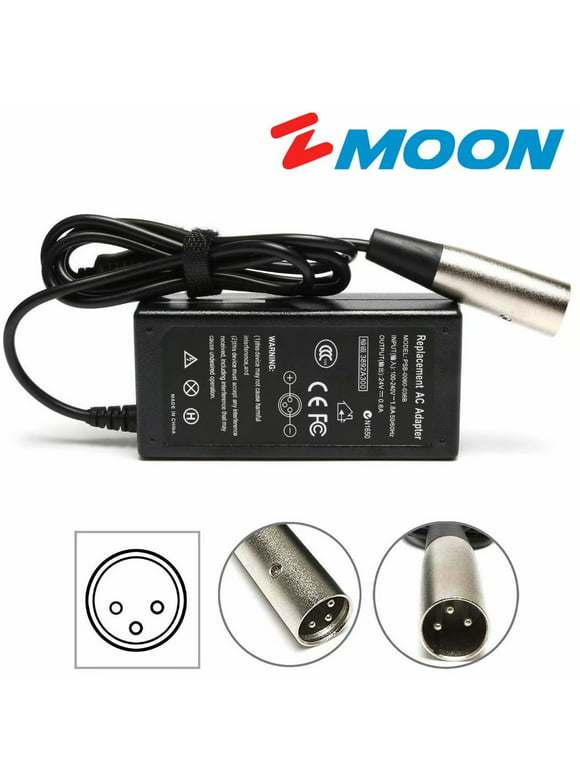 eZip E-400 Electric Scooter Battery Charger AC Adapter 24V 0.6A XLR
