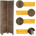 thumbnail image 2 of WYDK Room Dividers and Folding Privacy Screens, 3 Panel 69 Inch Tall Portable Room Seperating Divider, Handwork Solid Wood Room Divider Wall, Dividers Freestanding for Home Office,Brown, 2 of 7