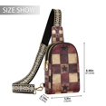 thumbnail image 2 of FORMRS Womens Crossbody Sling Bag Travel Daypack Shoulder Chest Backpack, Star Spangled Squares, 2 of 7
