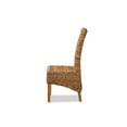 thumbnail image 4 of Baxton Studio Trianna Rustic Transitional Natural Abaca and Brown Finished Wood Dining Chair, 4 of 7