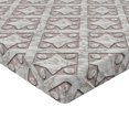 thumbnail image 4 of Ambesonne Geometric Fitted Sheet, Stone Print Ethnic Boho, California King, Pale Pink Eggshell, 4 of 5