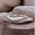 thumbnail image 2 of Moissanite Band Minimalist Curved Wedding Stacking Matching Bridal Ring 925 Sterling Silver Rose Gold Plated Gemstone Jewelry For Women Gift, 2 of 5