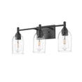 thumbnail image 3 of Millennium Lighting  Arlett 3 Light Vanity fixture in Multiple Finishes with Clear Glass Shades Matte Black Black Matte, 3 of 5