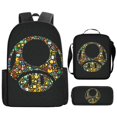 thumbnail image 1 of Super Mario Bros Schoolbag Cartoon Anime Backpack Mario Mochilas Escolares Super Mario Shoulder Bag Pencil Case Three-Piece Set, 1 of 4