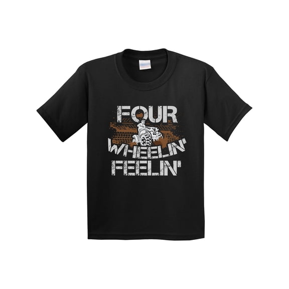 Inktastic Four Wheeling Mudding Activity Youth T-Shirt
