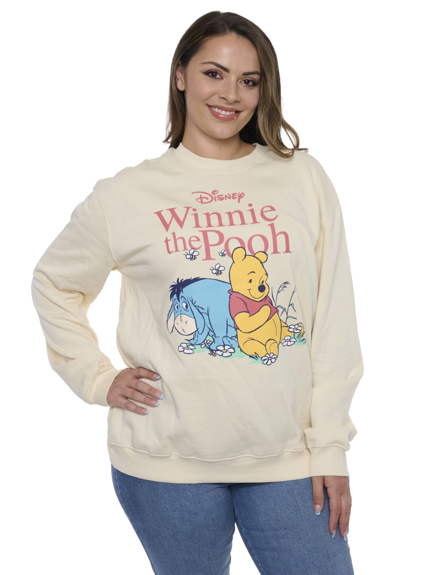 Women's Disney Winnie The Pooh Eeyore Sweatshirt Pullover Crewneck Graphic Print