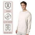 thumbnail image 6 of Hanes Unisex Beefy-T Long Sleeve T-Shirt, Crewneck Tee Shirts 100% Ring-spun Cotton Long Tees (Deep Forest , 3XL), 6 of 8