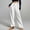 White, variant on Women's Pants Under $8 Pants Plus Size Solid Color High Waisted Button Pockets Loose Drying Suit Pants Black And White,Size 4XL