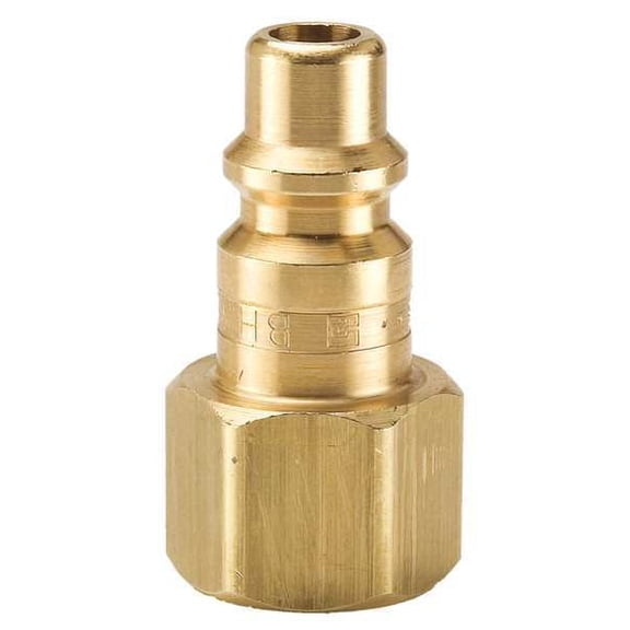 Parker Coupler Plug,Brass,FNPT,1/4 In. Pipe BH3C