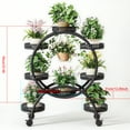 thumbnail image 2 of Plant Stand Indoor with Grow Lights, 8 Tiered Metal Plant Shelf with Wheels, 40" Tall Corner Plant Stand Flower Display Rack Holder for Living Room, Patio, Balcony Decor, 2 of 8