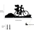 thumbnail image 2 of Metal Mailbox Topper Human Bicycle Pattern Double Sided Plaque Address Sign Black Metal Art for DIY, 2 of 7