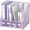 Purple, variant on INTIGE Metal Office Desk File Holder, Desktop Magazine File Holder with 4 Vertical Compartments
