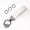 Leather-white, variant on Black Carbon Fiber Interior Leather Car Keychain with Anti-Lost D-Ring, Auto Key Ring Accessory
