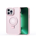 thumbnail image 3 of For Apple iPhone 14 (6.1") Magnetic Metal Matte Built-in Compatible with MagSafe Stand Hybrid Shock Armor TPU Cover ,Xpm Phone Case [ Pink ], 3 of 4