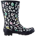 thumbnail image 6 of Joules Women's Molly Welly Navy Leopard Size 8 Mid Height Rain Boot (Navy Leopard, 8), 6 of 7