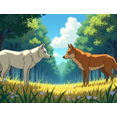 thumbnail image 4 of Forest Scene with Wolves Backdrop Banner Decorative Background for Party Supplies Photography Props Wildlife Themed Events Nature Celebrations, 4 of 4