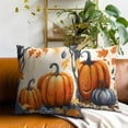 thumbnail image 3 of Fall Pumpkin Throw Pillow Covers - Autumn Pillow Covers 20x20 Inch Pumpkins Pillows Cases Halloween Maple Leaf Pillowcases Home Decorative for Sofa, 3 of 6