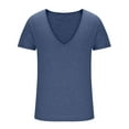 thumbnail image 6 of BiZtdJrK Mens Deep V Neck T Shirt Short Sleeve Cotton T Shirts Comfy Breathable Gym Workout Tees Slim Fit Casual Tops Navy M, 6 of 9