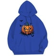 thumbnail image 3 of Halloween Pumpkin Hoodies for Men 2025 Spooky Pumpkin Graphic Hooded Sweatshirt Halloween Pullover Tops, 3 of 5