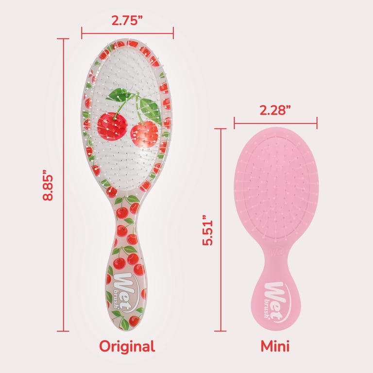 NWT Wet Brush Limited Edition Cherry ? Original and and Mini Detangler bundle Amazon.com : Wet Brush Mini Detangler Hair Brush Bundle  main image 4