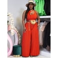 thumbnail image 4 of Lovelywholesale Boho Hollow-out Wide Leg Jacinth Two Piece Pants Set (Without Bag), 4 of 4