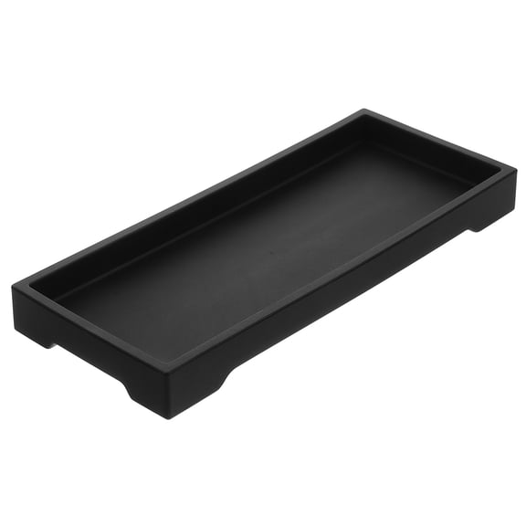 CATIEBYE Black Silicone Bathtub Storage Tray with Four Corner Non- Design for Bathroom Organization and Convenience
