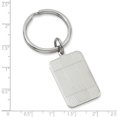 thumbnail image 2 of Silver-plated and Rhodium Satin Patterned Corner Key Ring - .2 Grams, 2 of 3