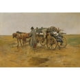 thumbnail image 2 of Hans Larwin 18x14 Black Ornate Wood Framed Double Matted Museum Art Print Titled - Transportation (1915), 2 of 5