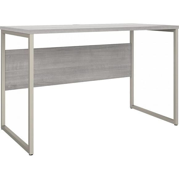Bush Business Furniture Hybrid 48W x 24D Computer Table Desk with Metal Legs in Platinum Gray