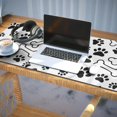 thumbnail image 3 of Long Mouse Pads for Desk,Pet Paw Print and Bone Desk Mats on Top Of Desks, Desk Mouse Pad Extra Large with 3mm Non-Slip Base and Stitched Edge for Gaming,Office,Work,Home 35.4"x15.7", 3 of 6