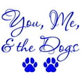 thumbnail image 2 of VWAQ You Me and The Dogs Wall Decal - Pet Quotes Wall Decor Puppy Vinyl Sticker Lettering (Blue 13"H X 16"W), 2 of 2