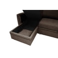 thumbnail image 4 of Zechuan Sectional Sofa with Storage Chaise - L-Shape Convertible Sofa Bed with Pull Out Sofa Bed - Modern Sleeper Sofa Couch for Living Room - Brown, 4 of 7