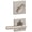 Satin Nickel, variant on Schlage F59BRW622COL Broadway Lever Single Cylinder Keyed Entry Interior Pack - Black