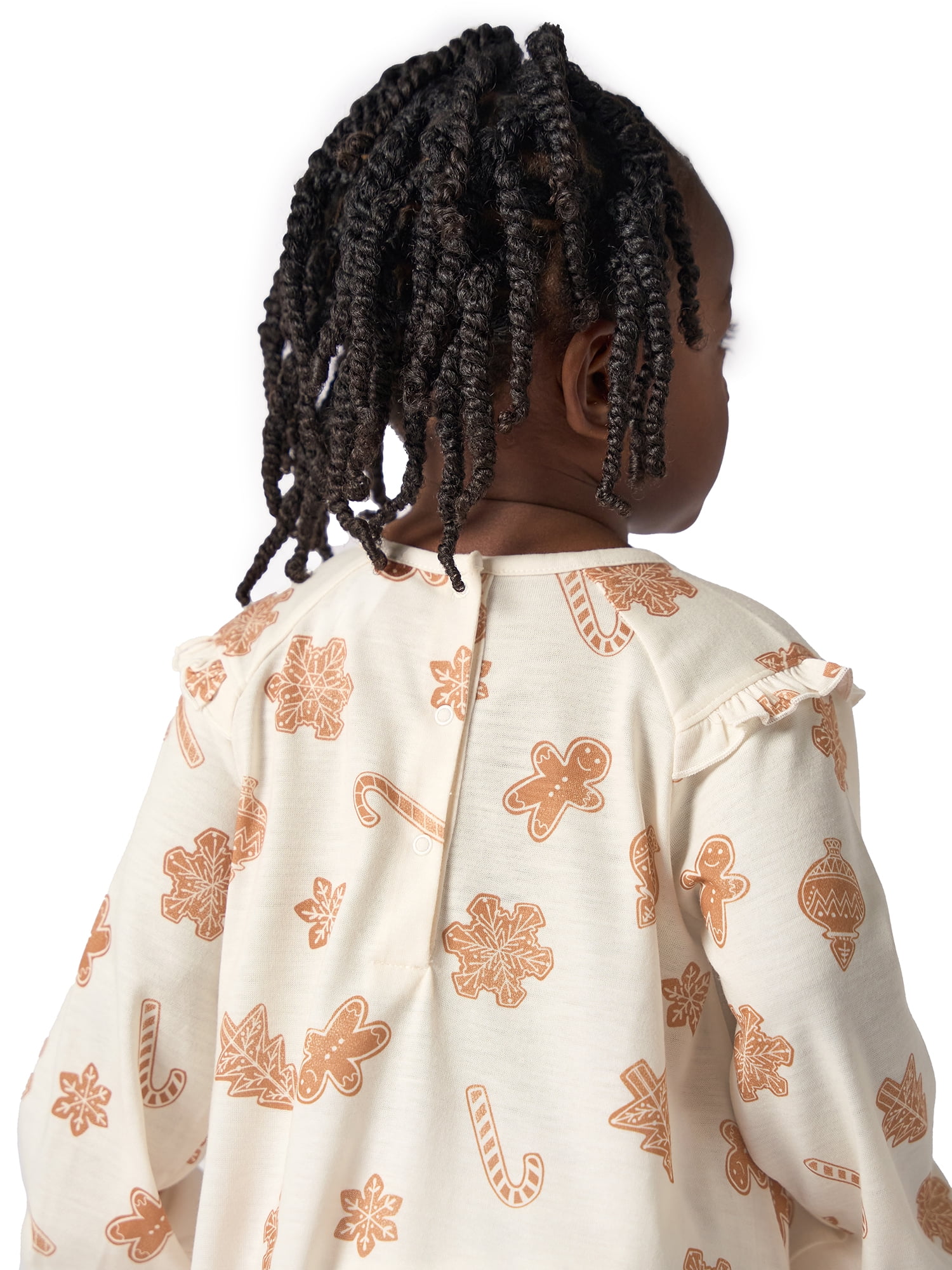 Modern Moments by Gerber Toddler Girl Christmas Ruffle Yoke Nightgown, Sizes 12 Months - 5T