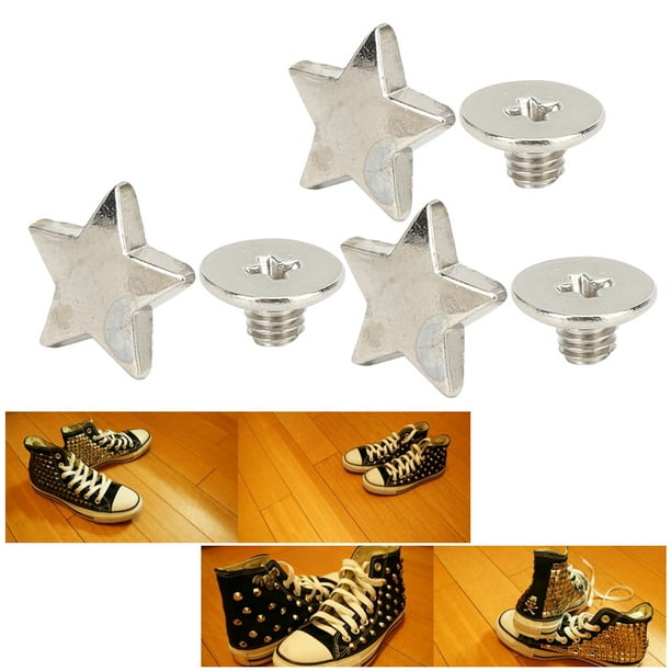 Botón De Remache En Forma De Estrella De 20 Piezas, Accesorios De Decoración De Zapatos De Ropa De Bricolaje, Chapado Brillante, Materiales, Resistente A La Presión,